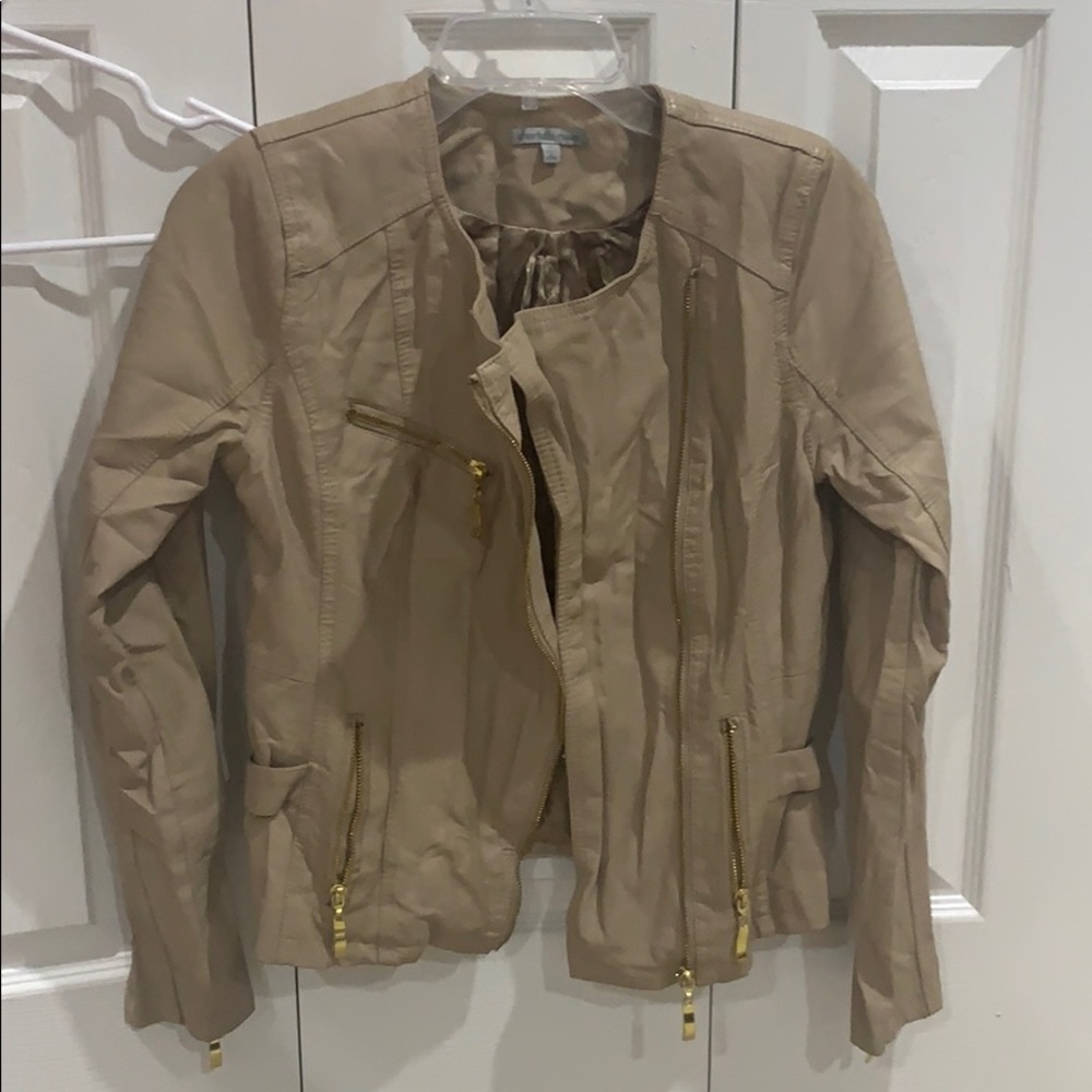 Beige Leather Jacket - image 1